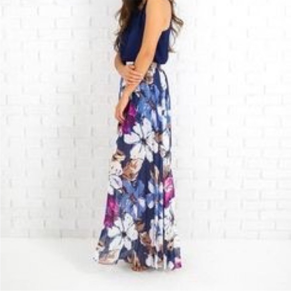 Vici - Floral Pleated Maxi Skirt - Medium